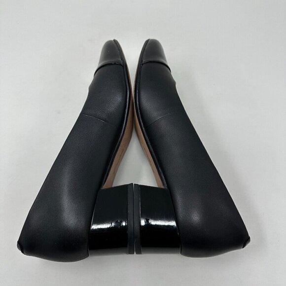 Clarks Marilyn Sara Black Pumps Size 8 Chunky heel Comfort Office Preppy - Picture 8 of 12